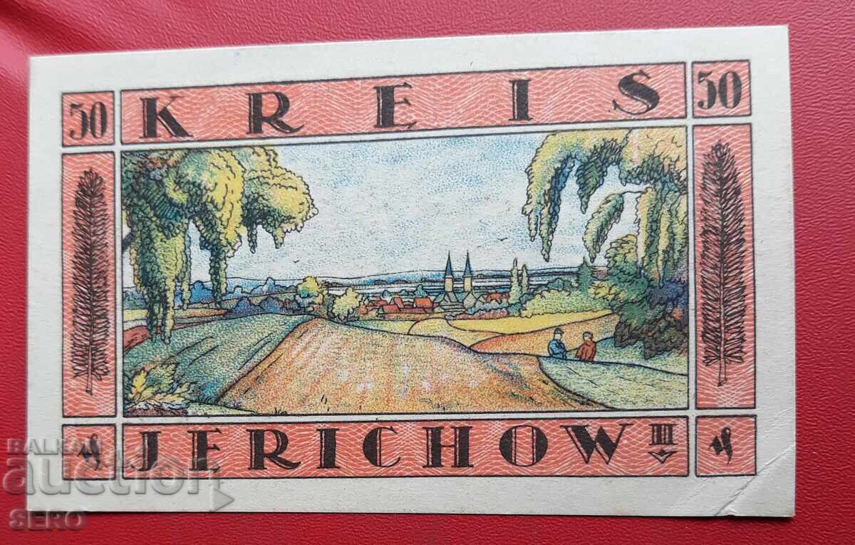 Banknote - Germany - Saxony - Jerichow - 50 Pfennig 1921 Banknote - Germany - Saxony - Jerichow - 50 Pfennig 1921