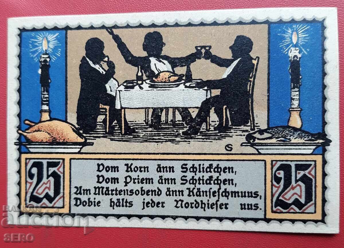 Banknote - Germany - Thuringia - Nordhausen - 25 Pfennig 1921 Banknote - Germany - Thuringia - Nordhausen - 25 Pfennig 1921