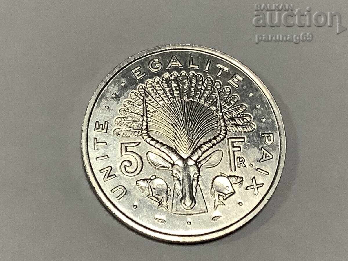 Djibouti 5 Francs 1991 Aluminum with price 6.50 BGN | € 3.32