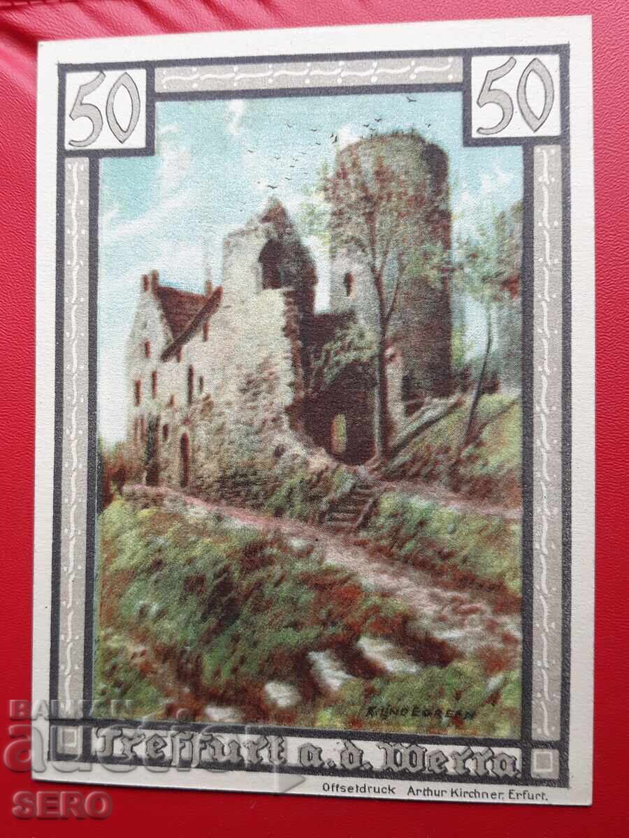 Τραπεζογραμμάτιο-Γερμανία-Θουριγγία-Τρέφουρτ-50 πφένιγκ 1921