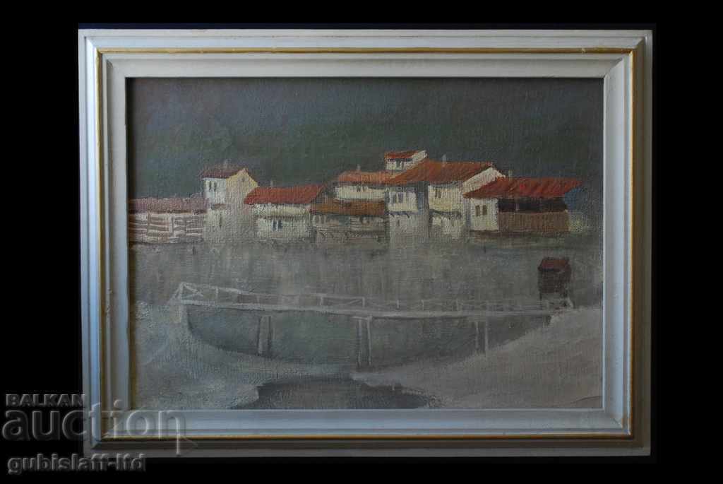 Picture, landscape from the city of Elena, Bulgarian author, 1970s