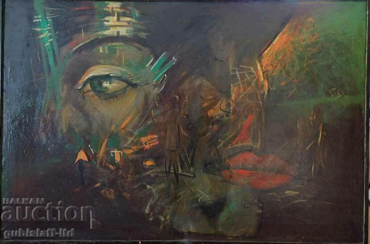 Картина, композиция, 1989 г., худ. Георги Янев (1962-2009)