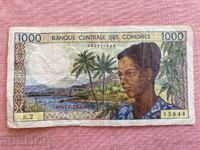 Коморски острови 1000 франка