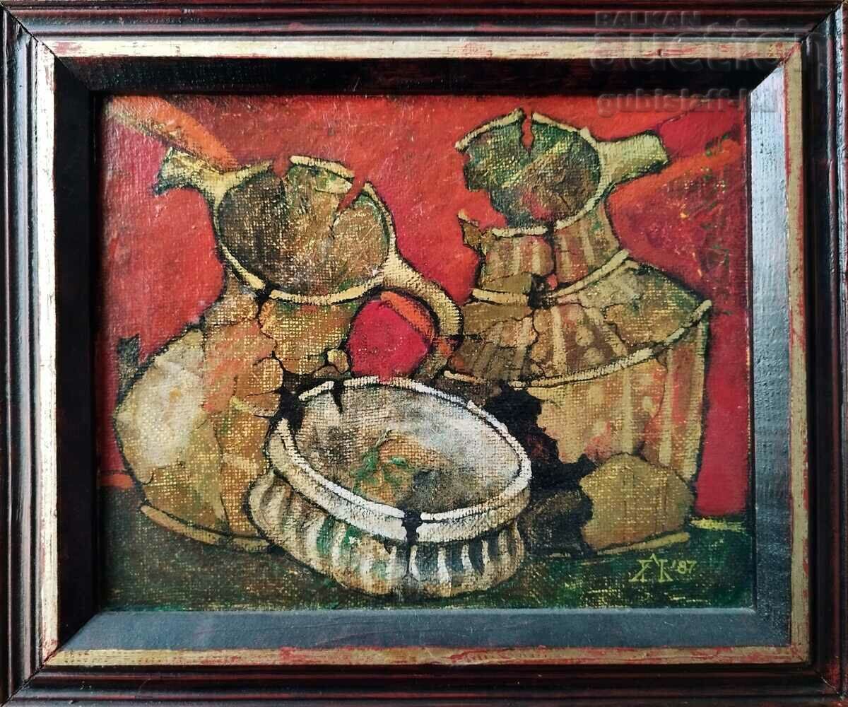 Tabloul „Vase antice”, prof. pl. Legkostup, 1987