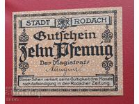 Банкнота-Германия-Бавария-Бад Родах-10 пфенига