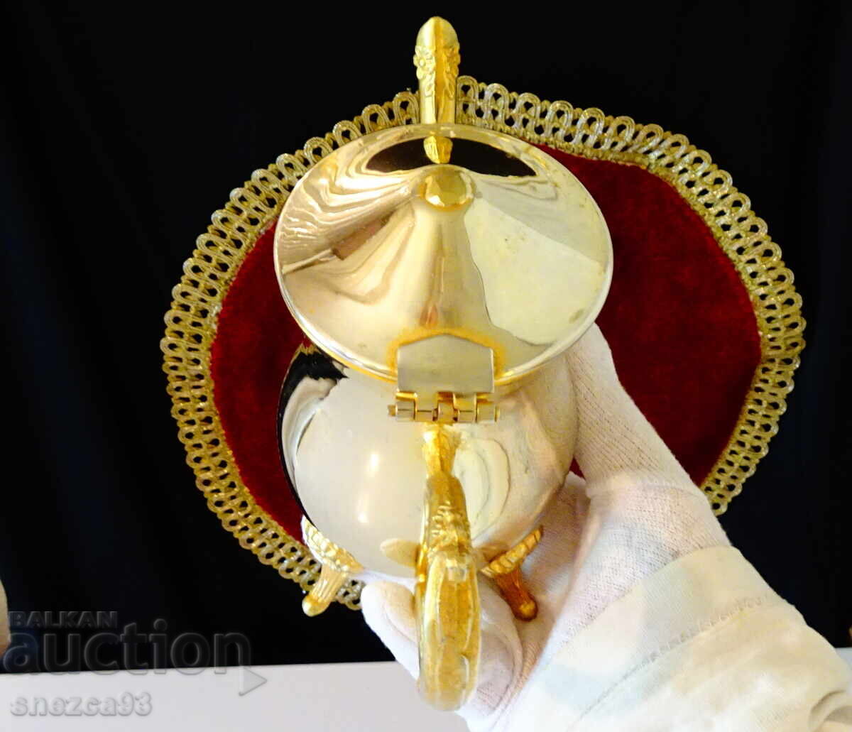 Бронзова кана,дебела позлата,барок. - 5