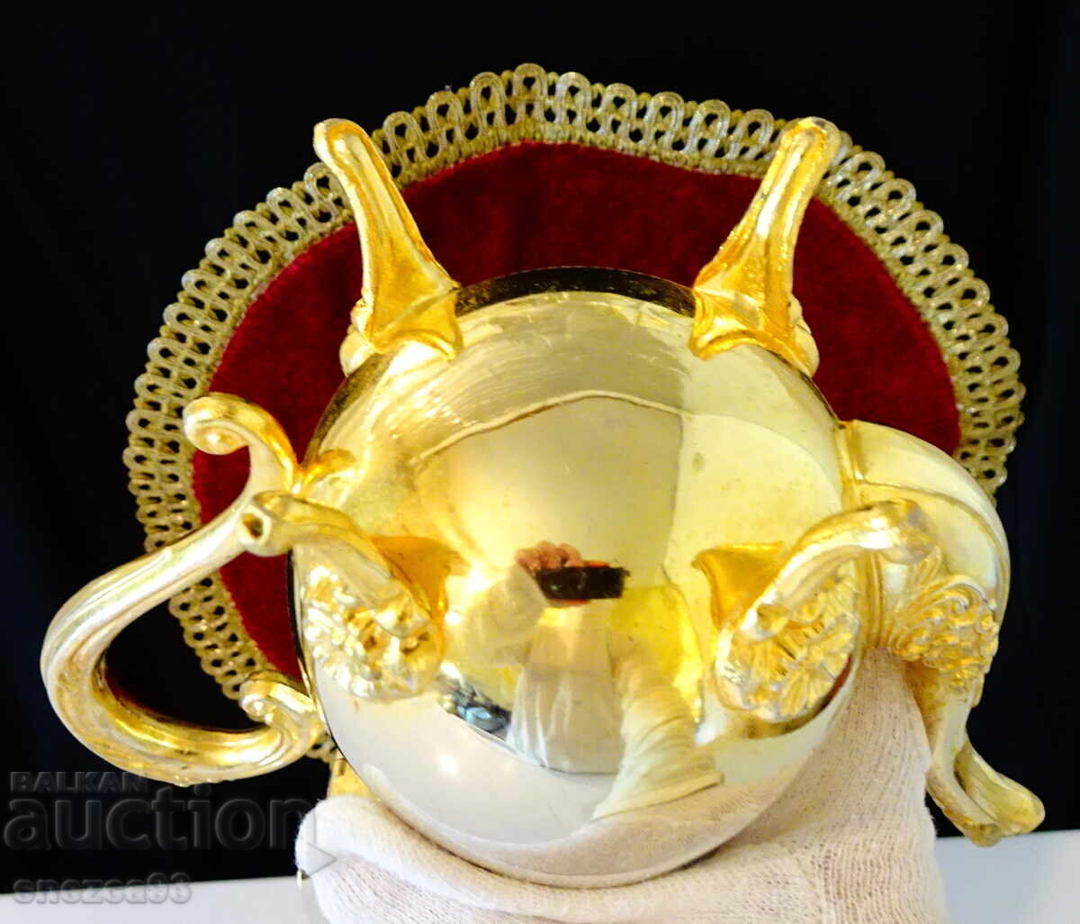 Бронзова кана,дебела позлата,барок. - 6