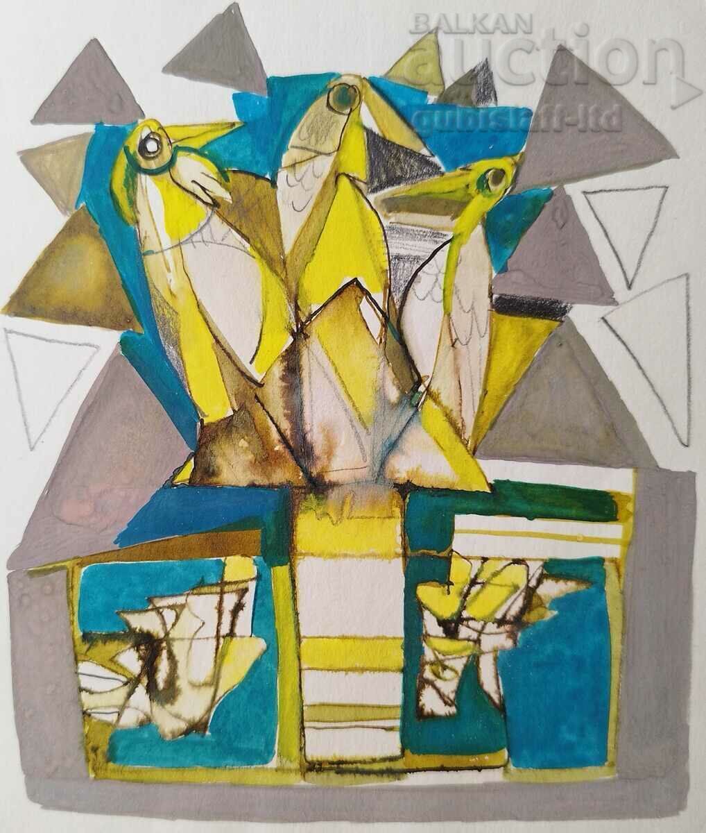 Pictură, abstractie, artă. Georgi Kovachev-Grishata, 1990 - 4