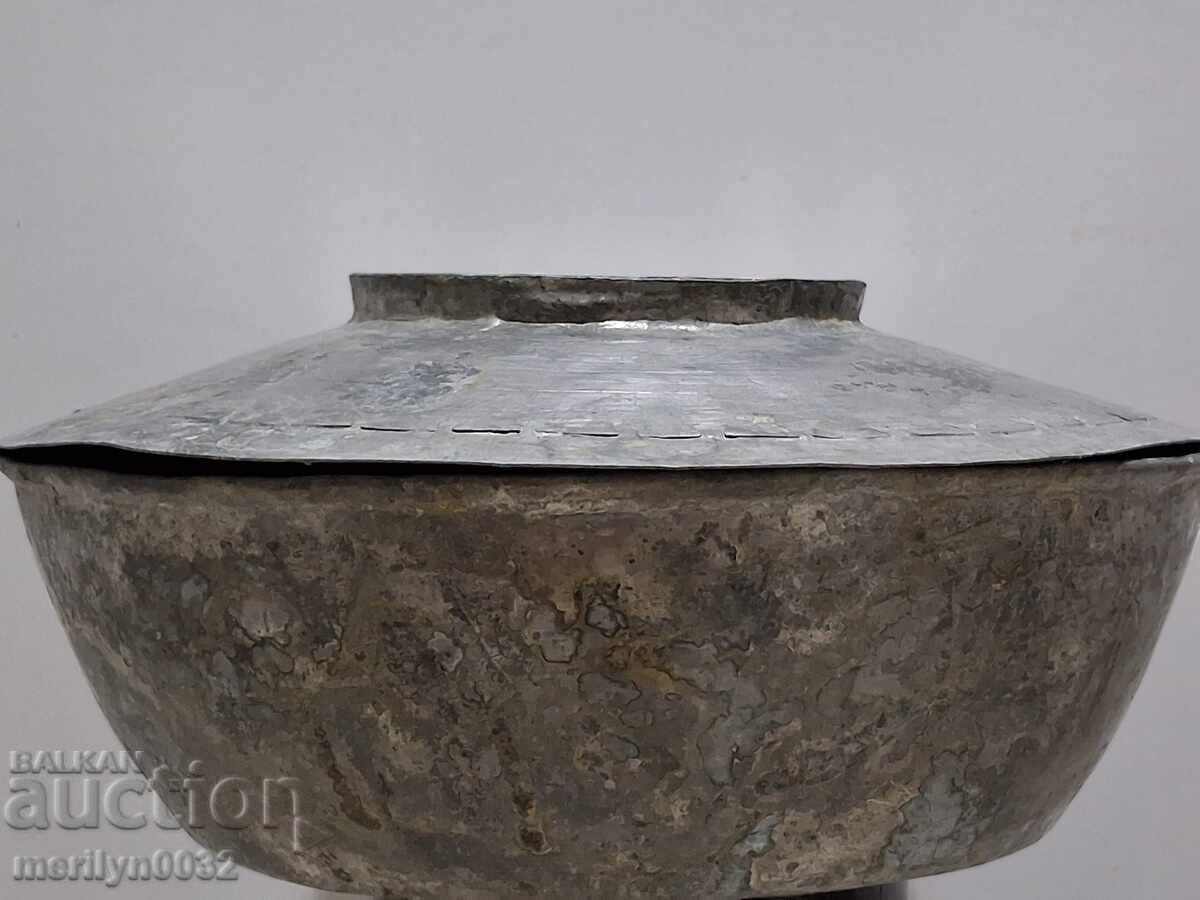 Oală de cupru cu capac vas de cupru cupru basan cu preț 105.00 BGN | € 53.69