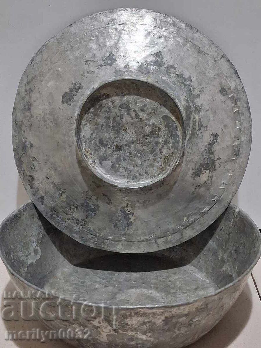 Licitație Oală de cupru cu capac vas de cupru cupru basan