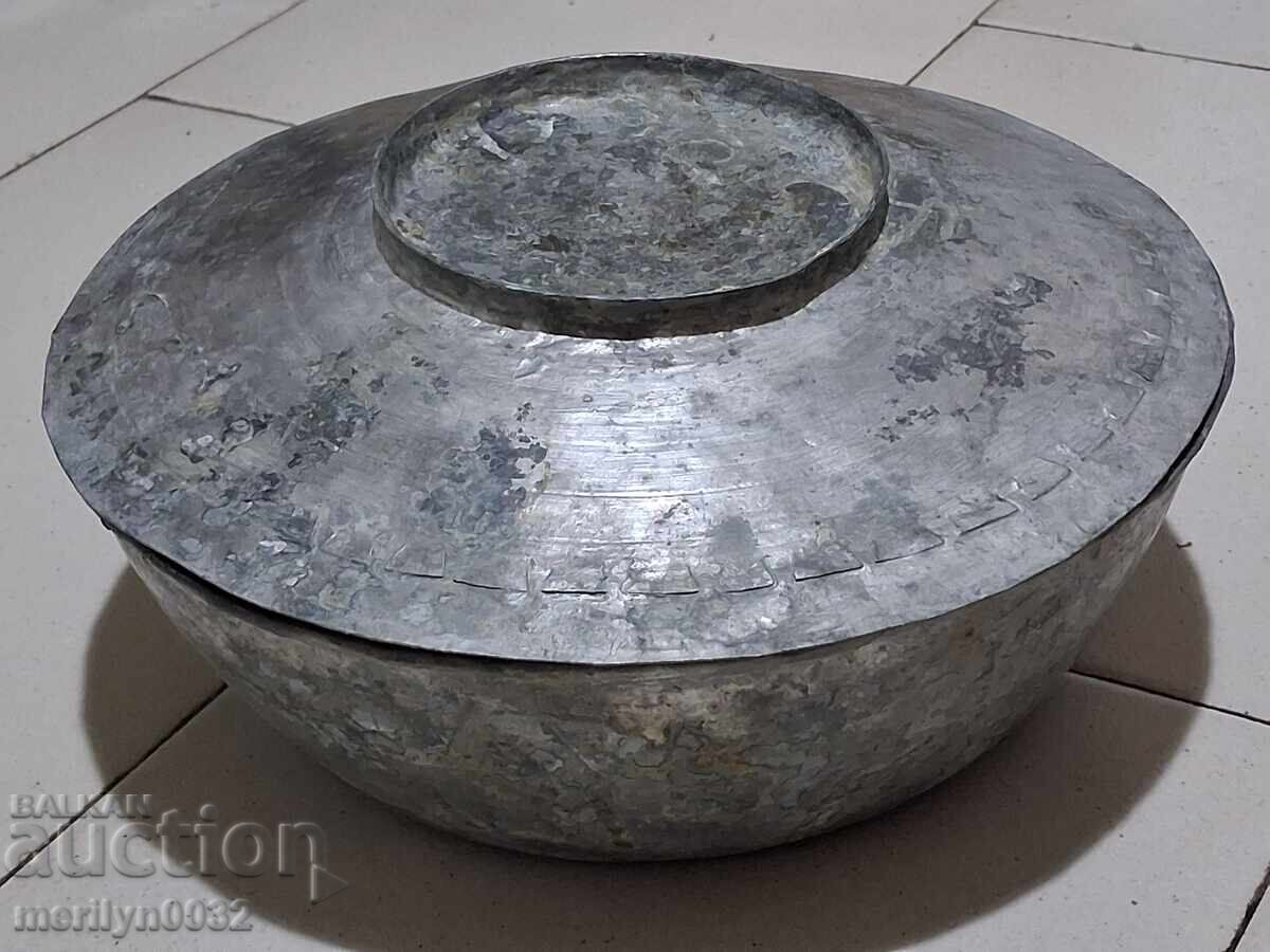 Oală de cupru cu capac vas de cupru cupru basan