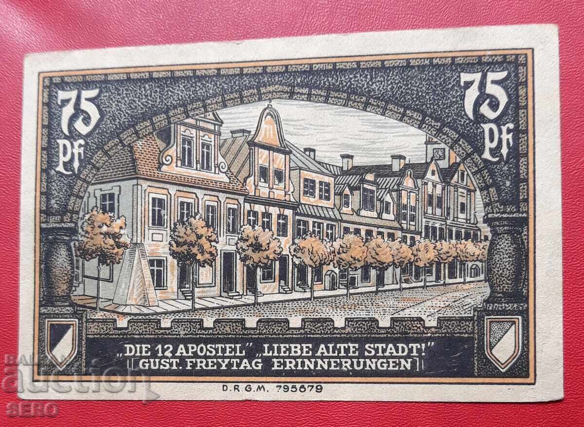 Τραπεζογραμμάτιο-Γερμανία-Σιλεσία-Κρέιζμπουργκ-75 πφένιχ 1921