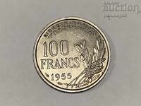 Франция 100 франка 1955 година