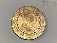 Франция 10 франка 1987 година