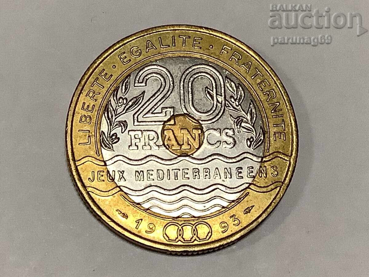 Γαλλία 20 φράγκα 1993 (Τριμεταλλικό)