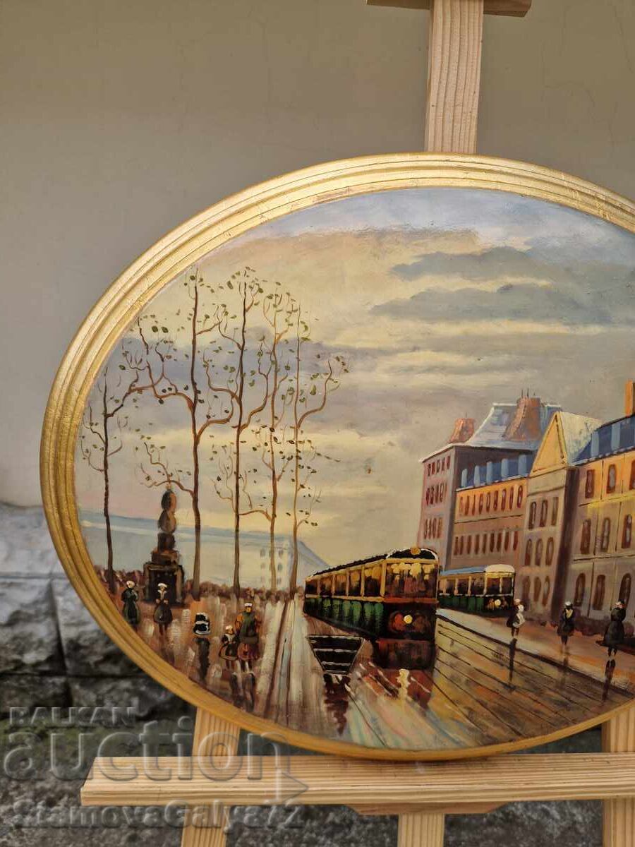 Wonderful oil painting on a wooden base - 5 Wonderful oil painting on a wooden base - 5