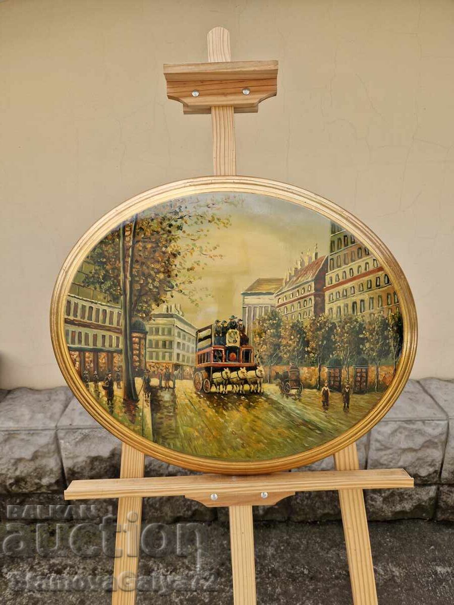 Tablou superb în ulei pe suport de lemn Tablou superb în ulei pe suport de lemn