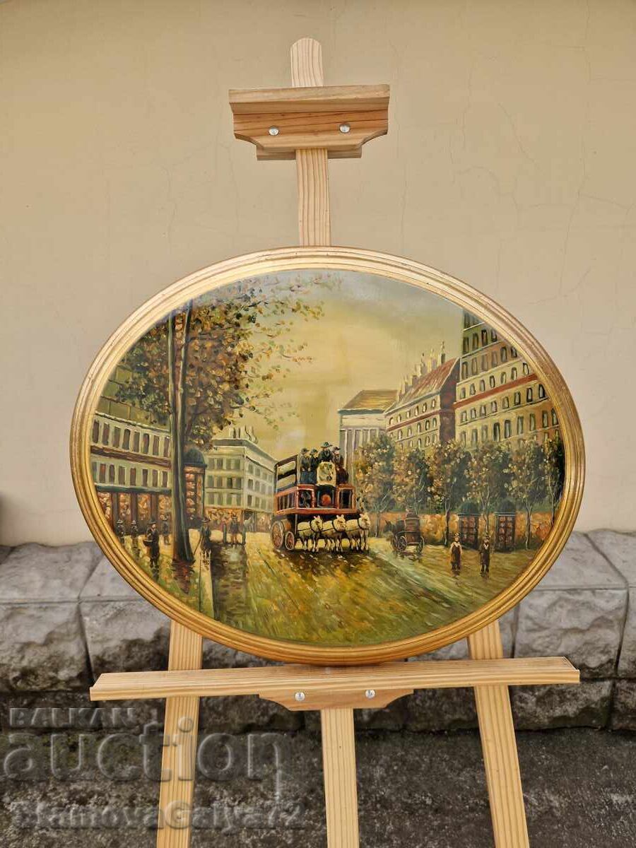 Tablou superb în ulei pe suport de lemn Tablou superb în ulei pe suport de lemn