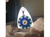 Silver necklace with Murano pendant/markings