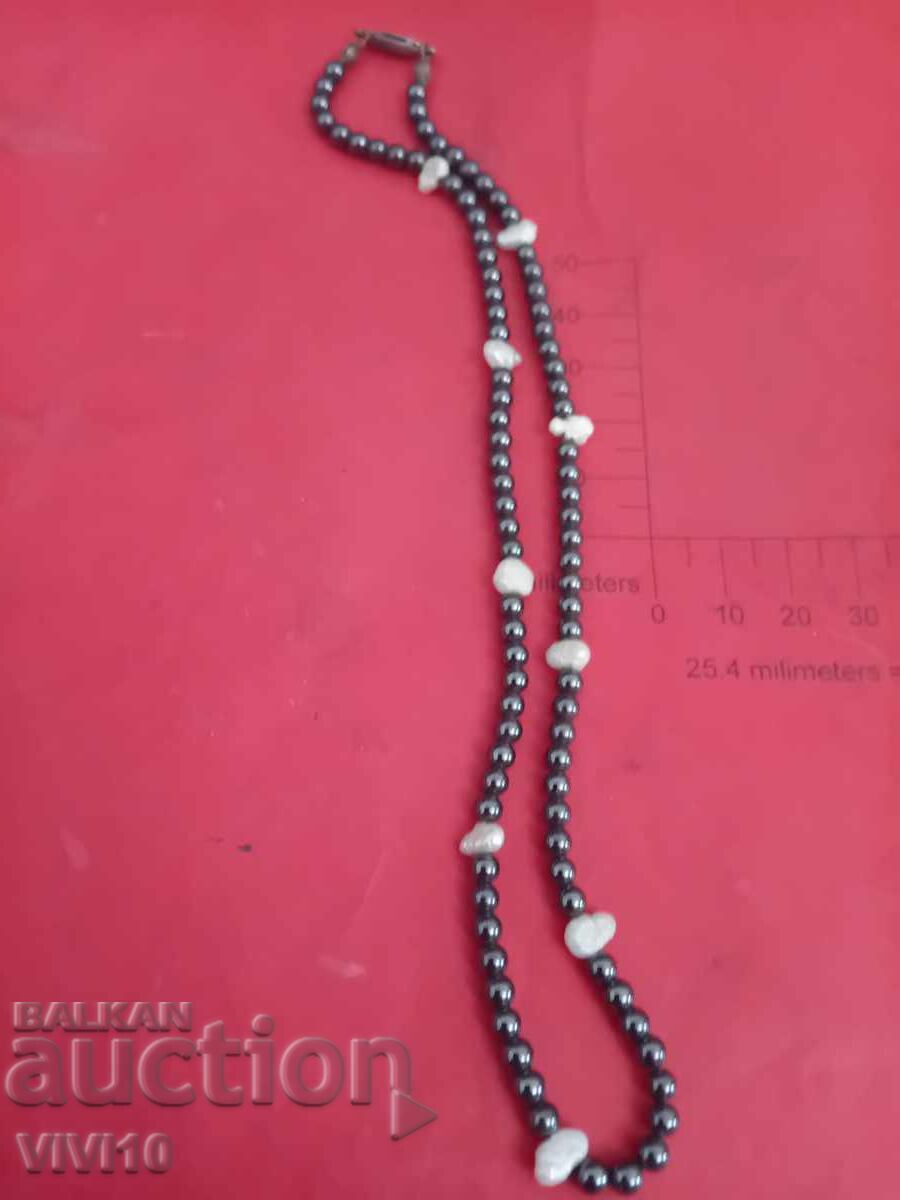 Antique hematite necklace