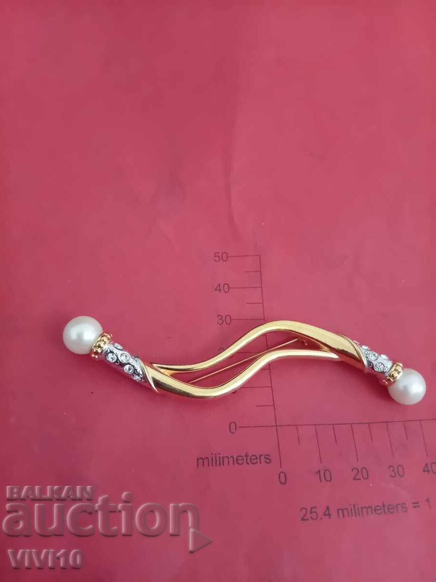 Αντίκα καρφίτσα με μαργαριτάρια