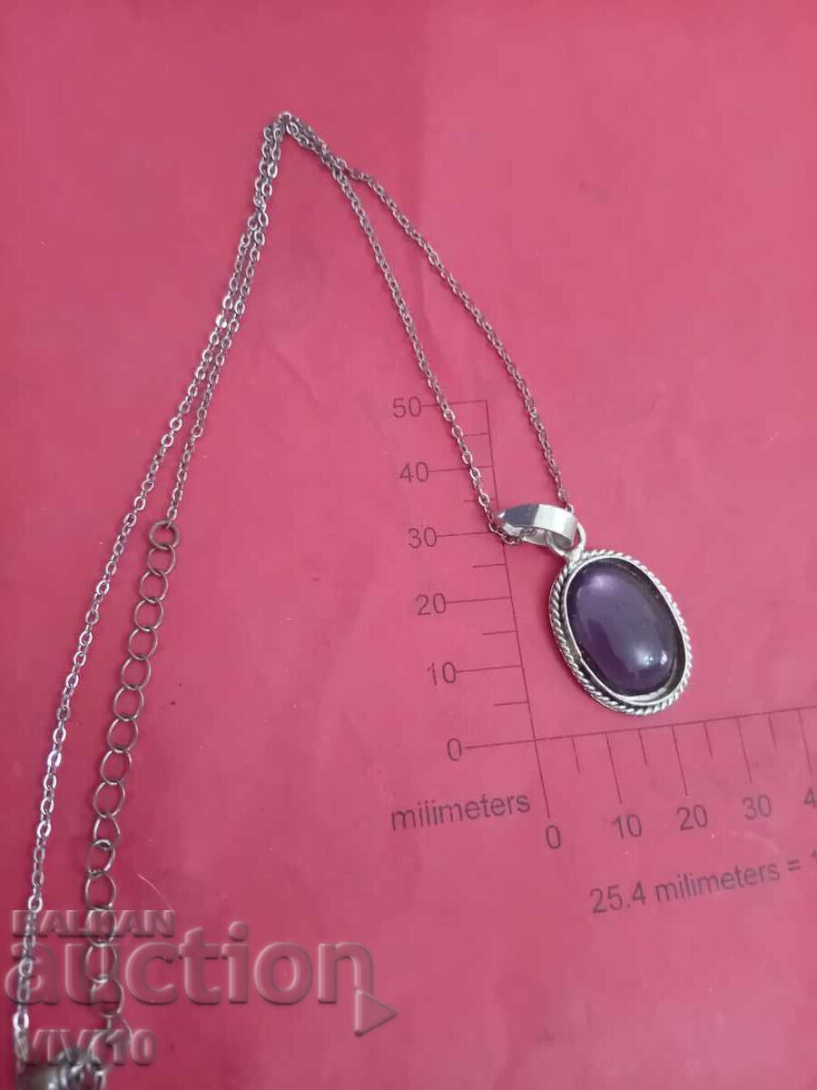 Старинно колие с аметист
