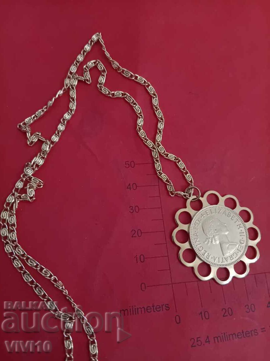 Antique necklace with a coin Antique necklace with a coin