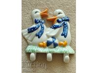 Umeraș din porțelan "Cele două rațe"