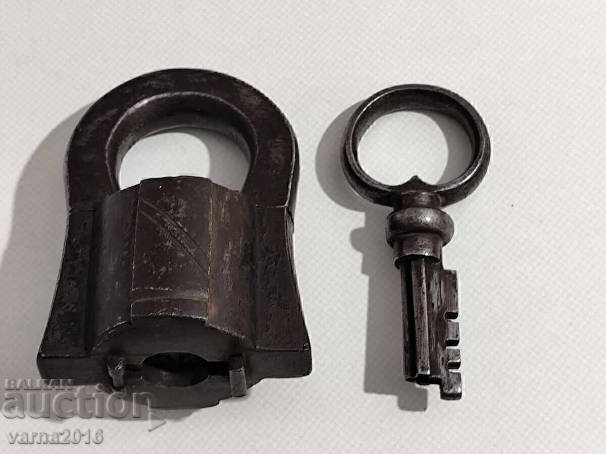 Imensă Rusia Țaristă Antică Lacăt Forjat