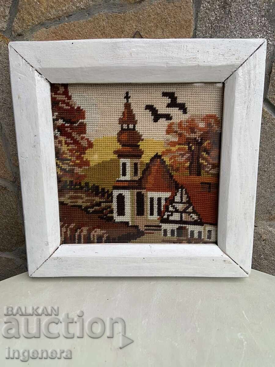 EARLY SOCIETY TAPESTRY SEWED PANEL WOOD FRAME