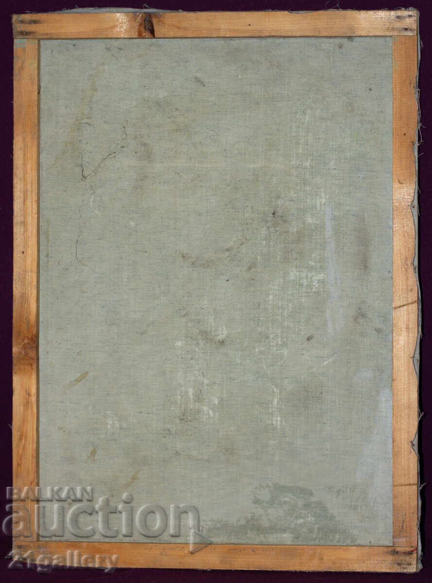 Old oil painting, still life with sunflowers - 7