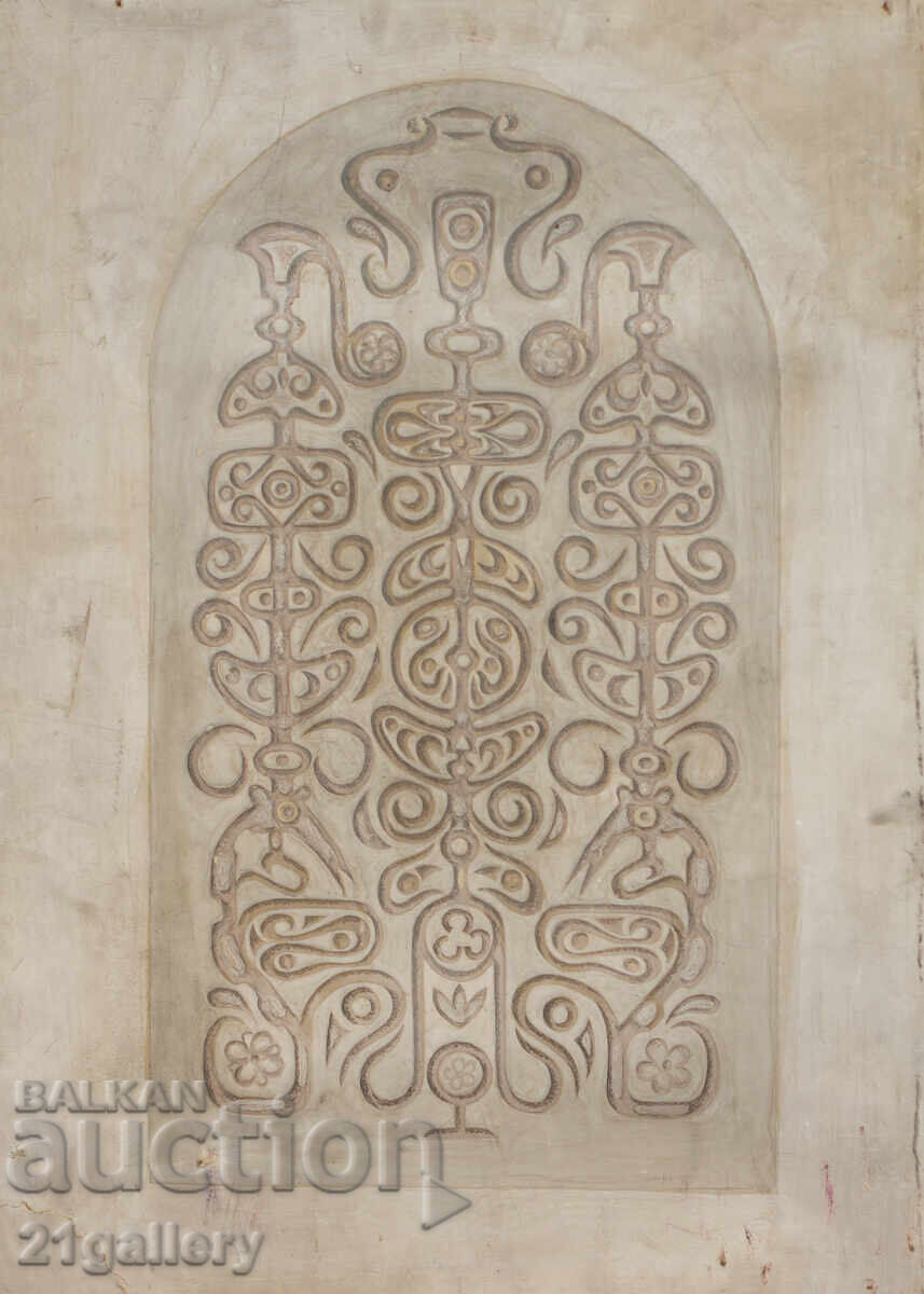 Old gouache painting, alla franca with price 400.00 BGN | € 204.52