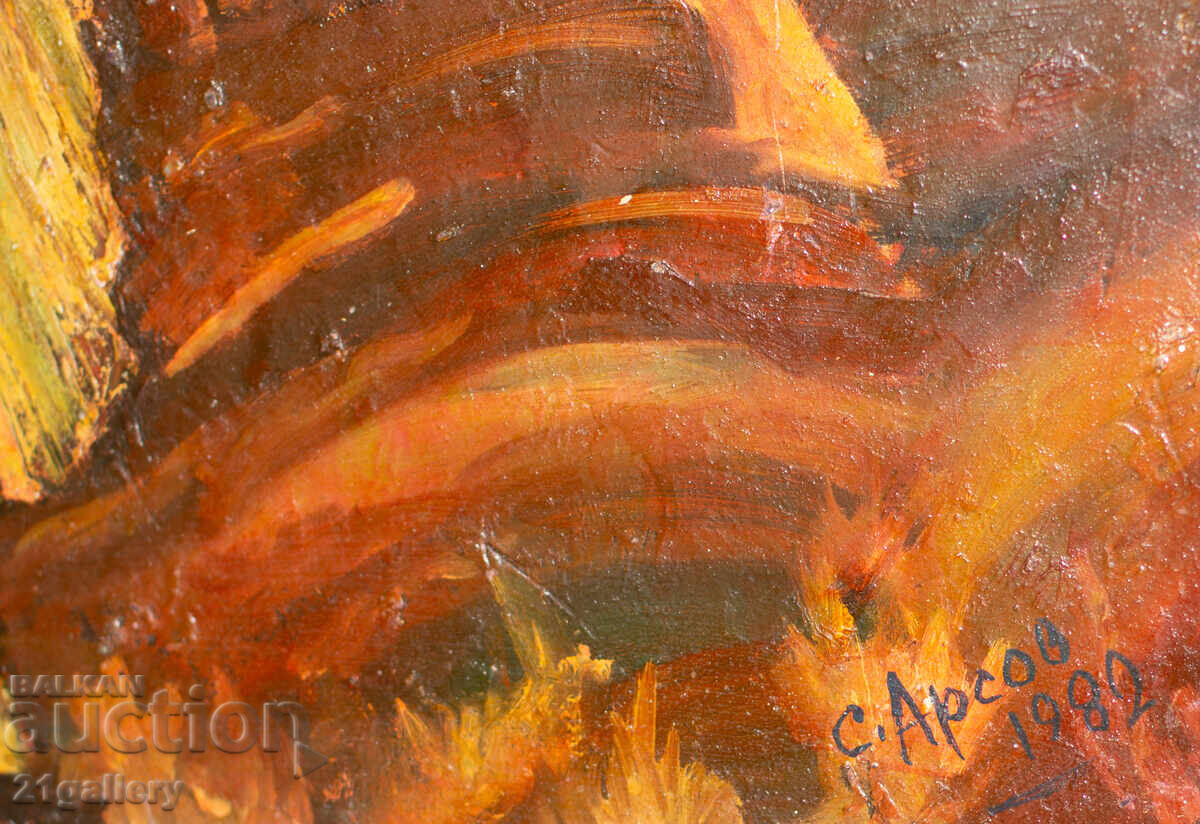 Painting, oil paints, figurative composition, woman - 6