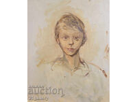 Oil painting, portrait of a boy