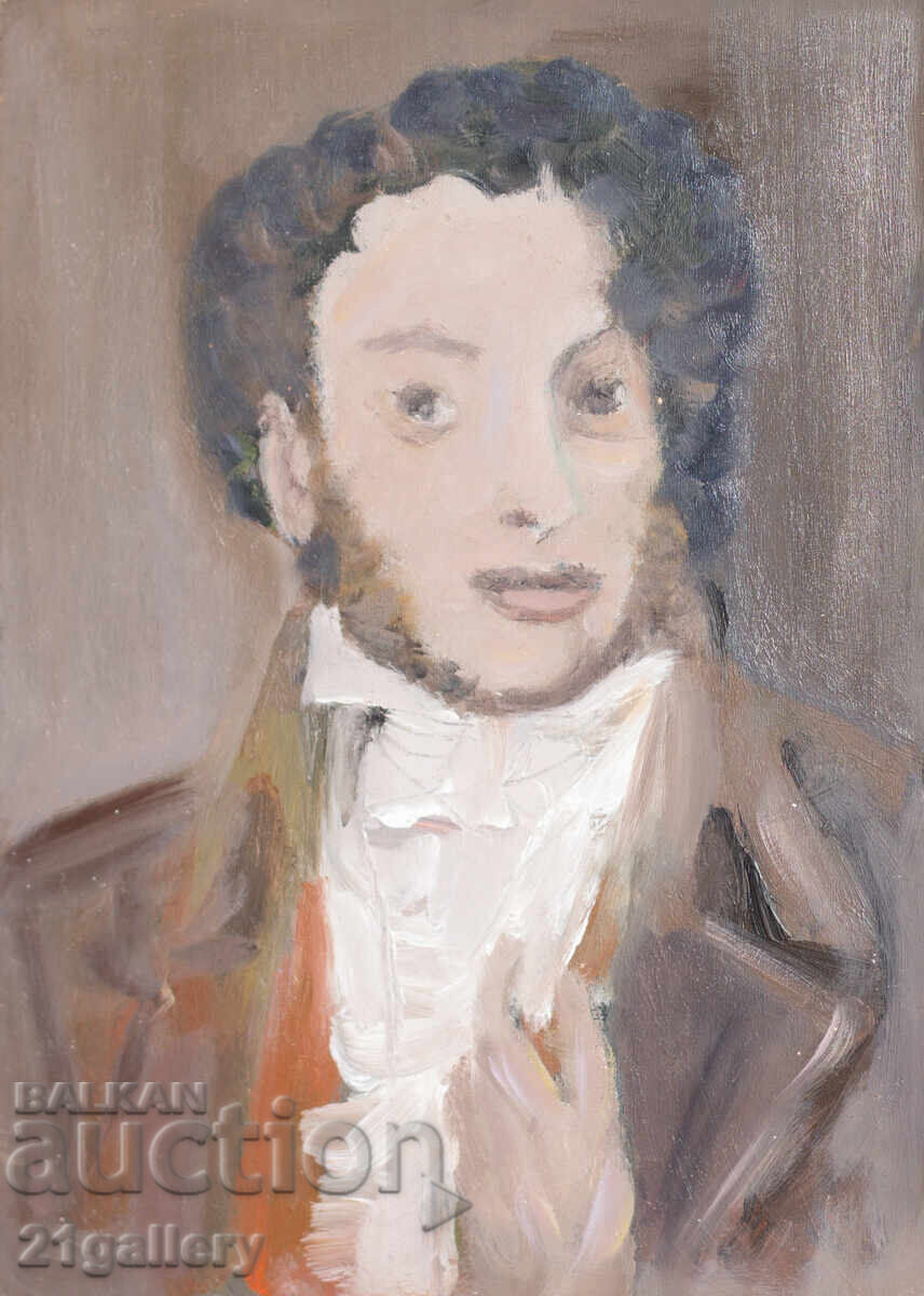 Contemporary Oil Painting Portrait of Alexander Pushkin