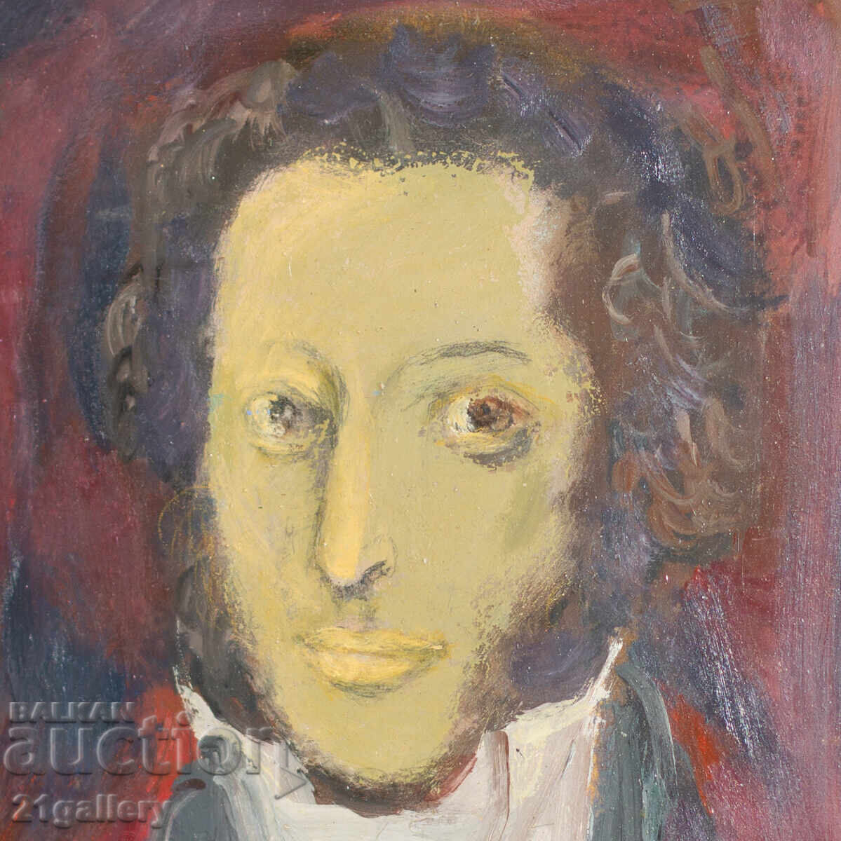 Παράδοση Σύγχρονος ελαιογραφικός πίνακας πορτρέτο του Αλεξάντερ Πούσκιν