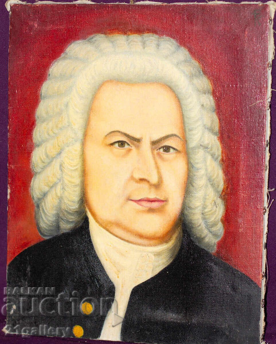 Δημοπρασία Παλιός ελαιογραφικός πίνακας πορτρέτο υπογεγραμμένος