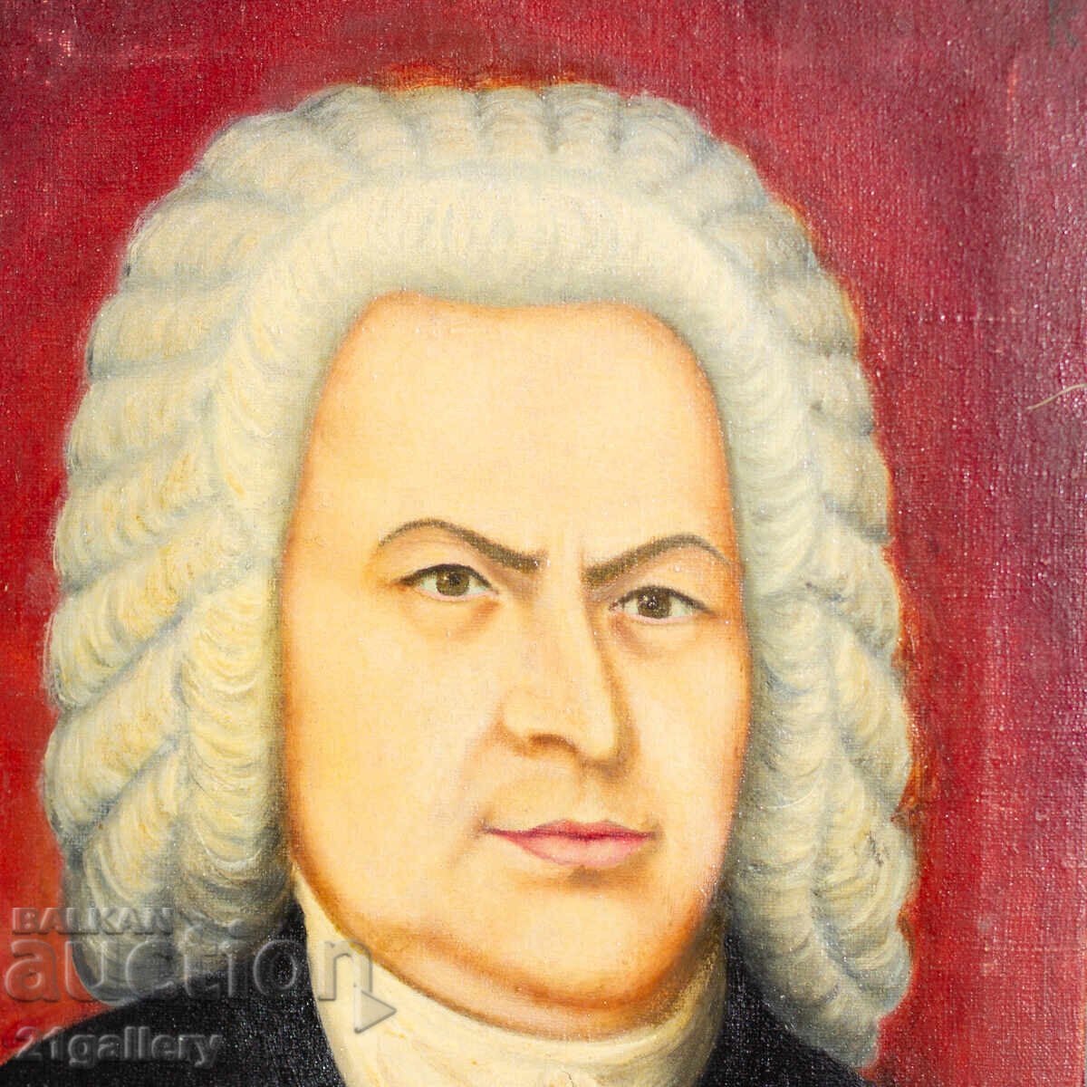 Παράδοση Παλιός ελαιογραφικός πίνακας πορτρέτο υπογεγραμμένος