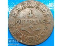 Jose Napoleon 4 Quarters 1814 Ισπανία Βαρκελώνη - σπάνια χρονιά