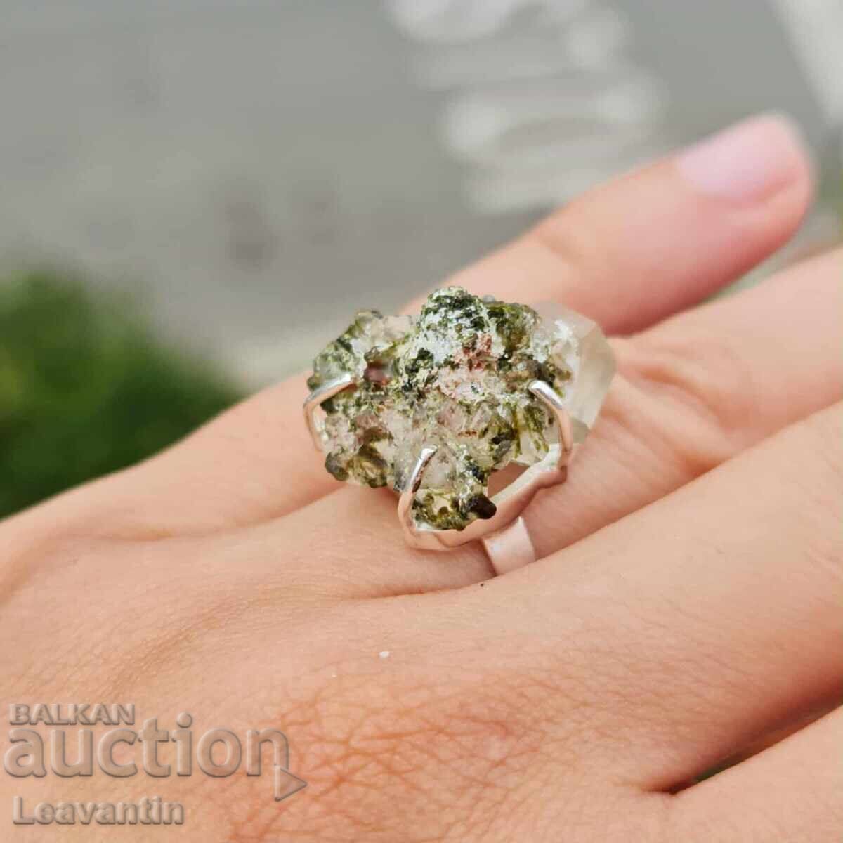 Licitație Inel de argint cu Cuarț Epidot