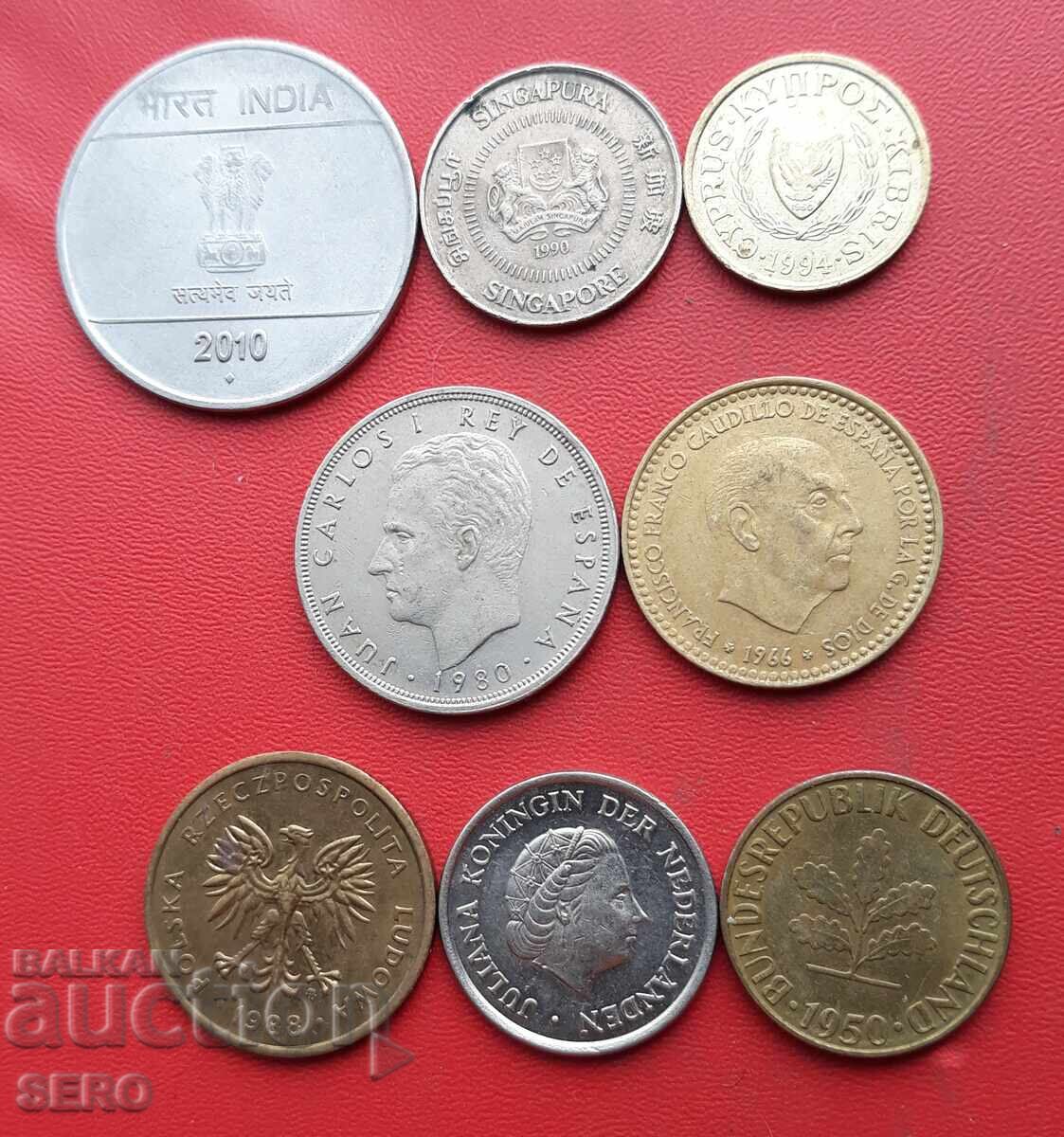 Mixed lot of 8 coins with price 1.01 BGN | € 0.52 Mixed lot of 8 coins with price 1.01 BGN | € 0.52