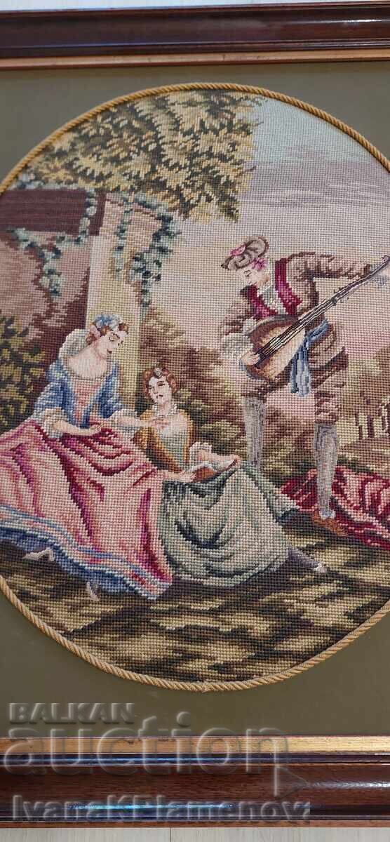 Аукцион Гоблен рамка дървена за ценители 79см 68см