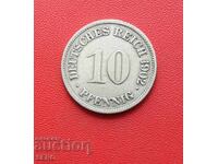 Германия-10 пфенига 1902 G-Карлсруе-рядка