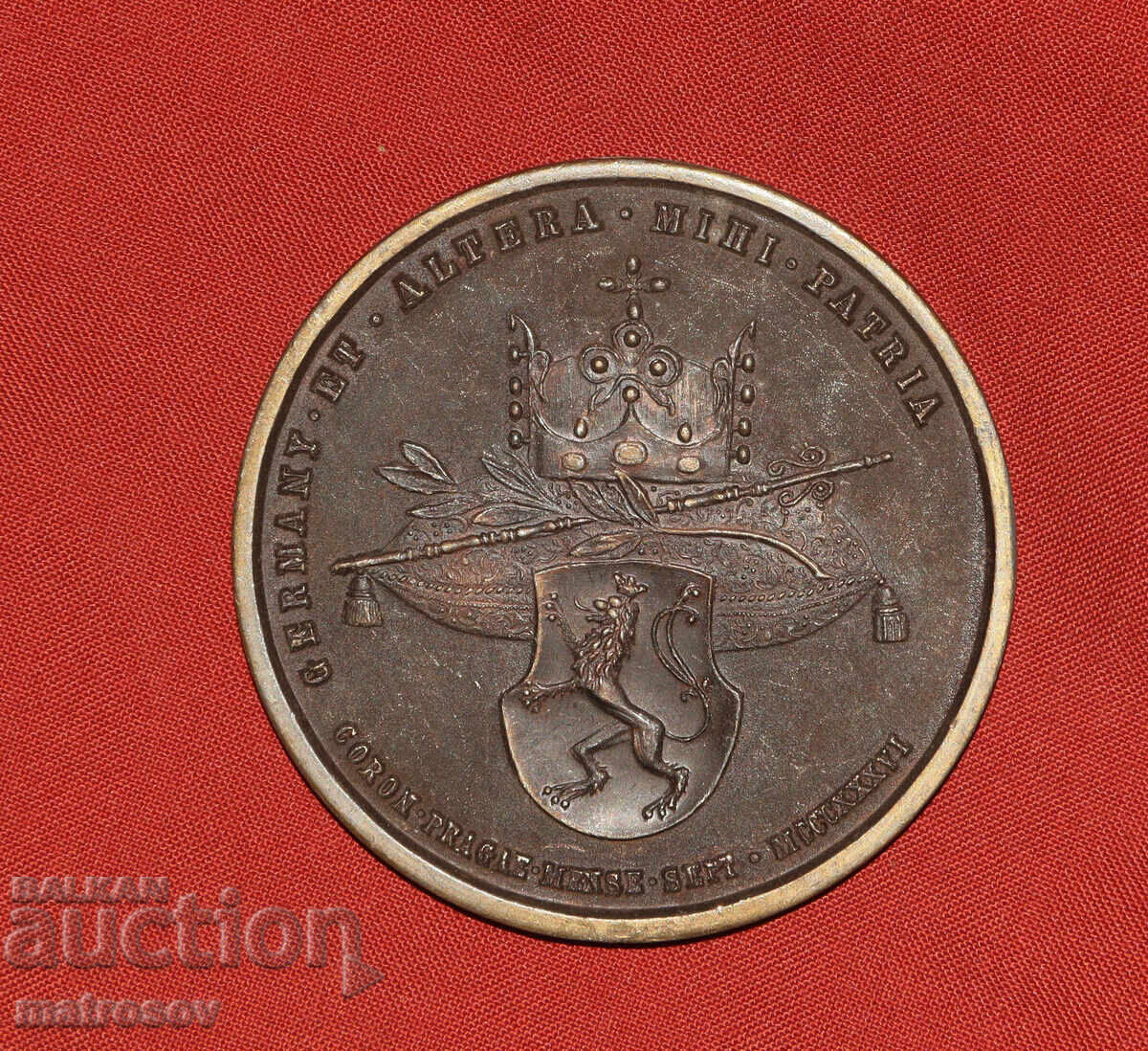 Delivery of Commemorative Bronze Medal 1886, Maria Anna of Savoy