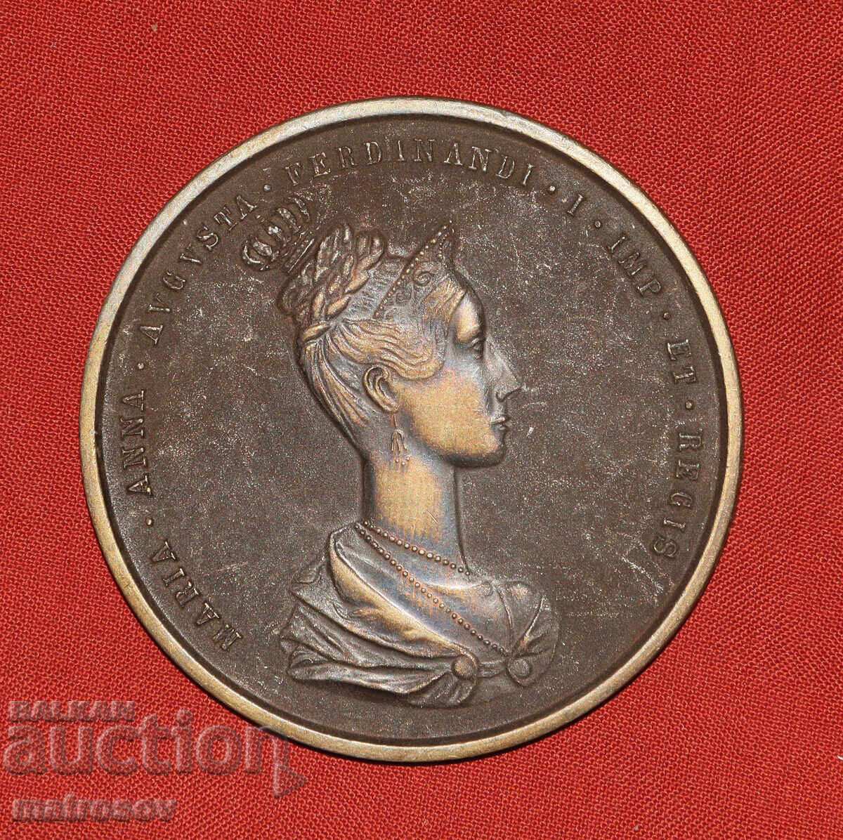 Commemorative Bronze Medal 1886, Maria Anna of Savoy