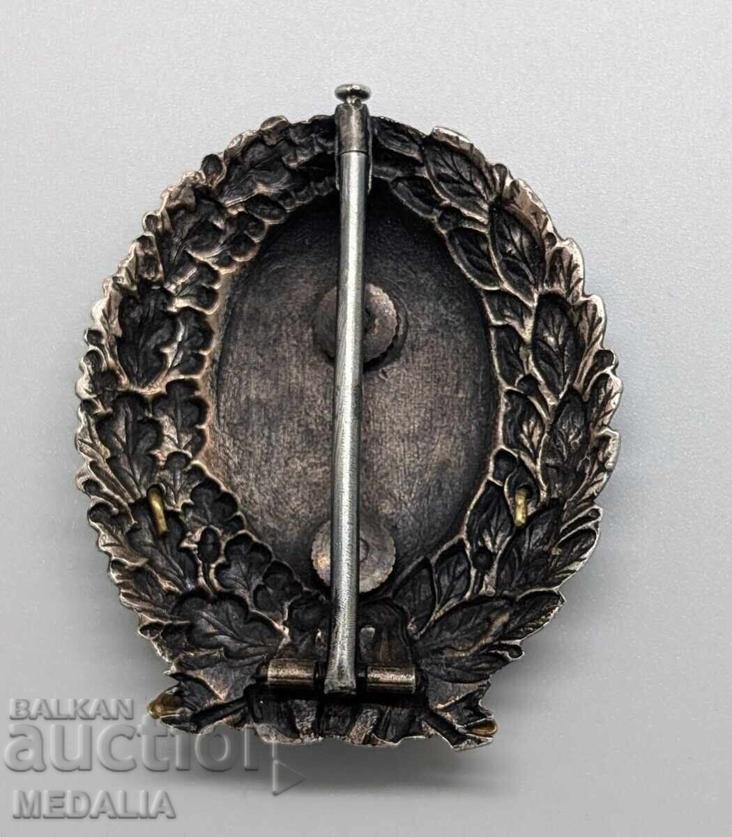 Много рядък царски емайлов знак - Военна академия - 5