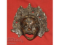 Sculptură din bronz basorelief, mască