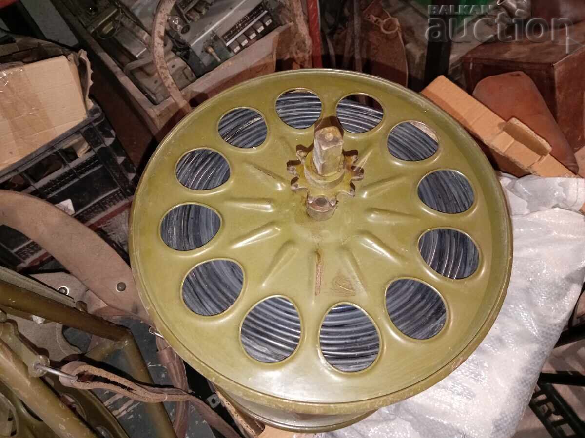 Cable reel 400 m for field phone WW2 WWII - 5 Cable reel 400 m for field phone WW2 WWII - 5
