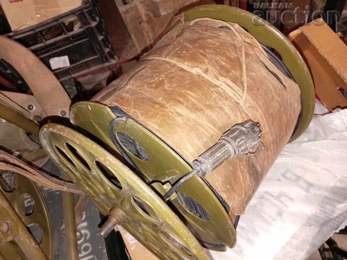 Cable reel 400 m for field phone WW2 WWII - 6 Cable reel 400 m for field phone WW2 WWII - 6