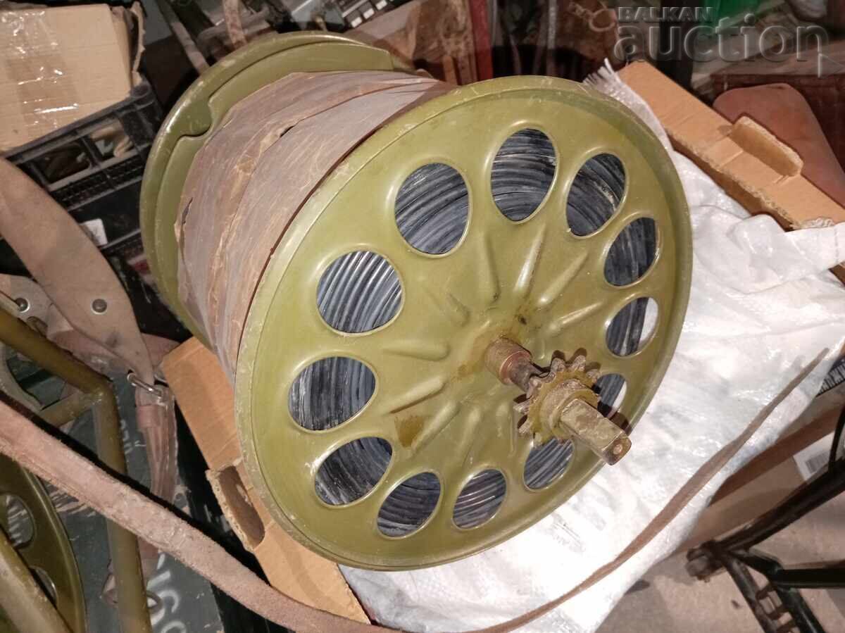 Cable reel 400 m for field phone WW2 WWII Cable reel 400 m for field phone WW2 WWII